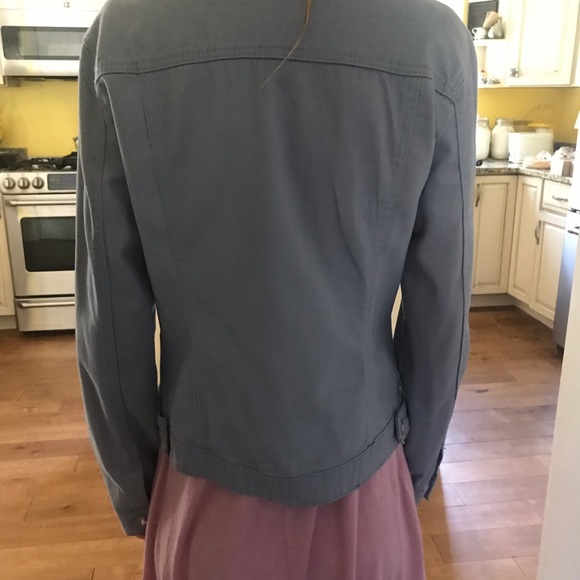 Crystal button,light blue, denim jacket Small - Picture 3 of 4